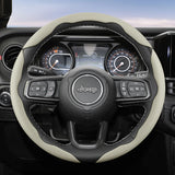 Steering Wheel Cover Leather Breathable for Jeep Wrangler