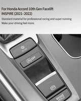 For Honda Accord 10th Gen Facelift & INSPIRE 2021+ Made of Alcantara Handbrake Button Trim Sticker Car Interior Tuning Access