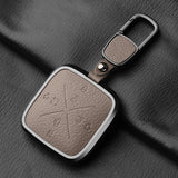 8 Button Aluminum Alloy Goatskin Car Key Case Cover for Zeekr X 001 009 2022 2023