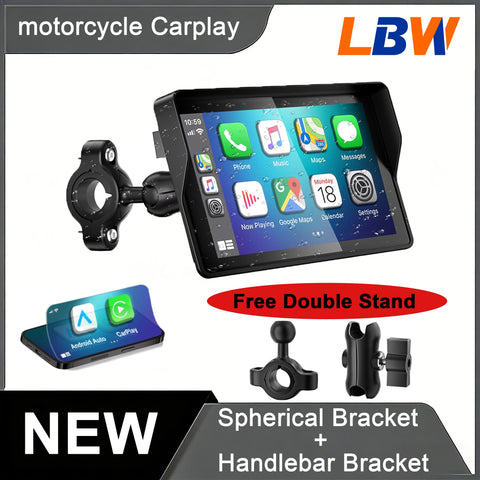Magnetic CarPlay GPS Display for Universal Motorcycle Android Head Unit LBW