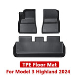 Floor Mat for Tesla Model 3 Highland 2024 TPE Waterproof Weather-resistant Foot Pad Mats Car Interior Accessory TEKSY