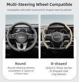 Wavy Sports Leather Steering Cover for Kia