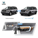 LED Matrix Headlights for Toyota Tundra Sequoia Car Interior Accessory Vland