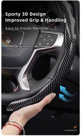 Steering Wheel Fiber Cover for GMC Sierra & Yukon Car Interior Accessory Hocasen