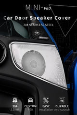 Stainless Steel Speaker Trim for MINI F60 Countryman Car Interior Accessory GMUNI