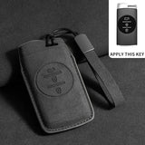 Car Key Case Shell for Chery Tiggo 8 Pro, 8plus, New 5, 7pro - Suede Car Keychain