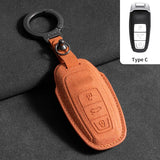 Suede Car Key Case Cover for Audi A6 A4 A7 Q5 A5 A4 B9 Q5 Q7 TT TTS 8S 2016 2017