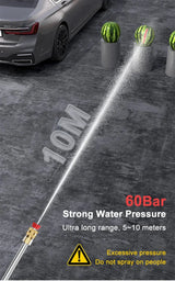 Cordless High Pressure Car Wash Gun 60Bar for All Vehicles 2020-2023