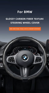 BMW Snap-On Carbon Fiber Sports Steering Wheel Cover Car Interior Accessory Hocasen
