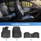 Subaru Solterra Toyota BZ4X 2023-2025 Waterproof Car Floor Mats for TPE Cargo Liner Car Interior Accessory OEM