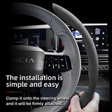 Suede Steering Wheel Cover for Lancia Ypsilon Delta Car Interior Accessory Hocasen