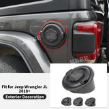 Fuel Tank Cap Aluminum Alloy for Jeep Wrangler JL 2018-2024 Car Interior Accessory HEBE
