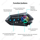 Waterproof Helmet Bluetooth Headset for Motorcycle Riding