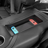Smabee Car Second Row Armrest Storage Box Car Tray Organizers Accessories for Honda Pilot 2023-2025, Black TPE Car Second Row