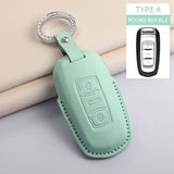 Car Key Case Cover for Geely New Coolray 2023-2025 X6 Emgrand Global Hawk GX7 PU Leather Car Keychain