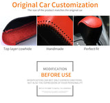 Premium Leather Gear Shift Cover for Smart 453 Fortwo Car Interior Accessory GMUNI