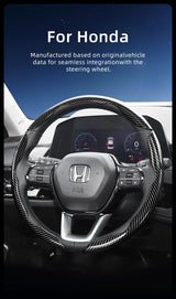 Quick-Release Carbon Fiber Steering Cover for Honda Civic Car Interior Accessory Hocasen