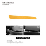For BMW 2020-Latest Model 3er G20 G21 G28 Made of Alcantara Center Console Dashboard Trim Sticker Car Interior Tuning Accessory