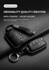 Leather Car Key Case Cover For Volkswagen Golf 7 MK7 Jetta Lavida Keychain Cover Car Key Cover OEM