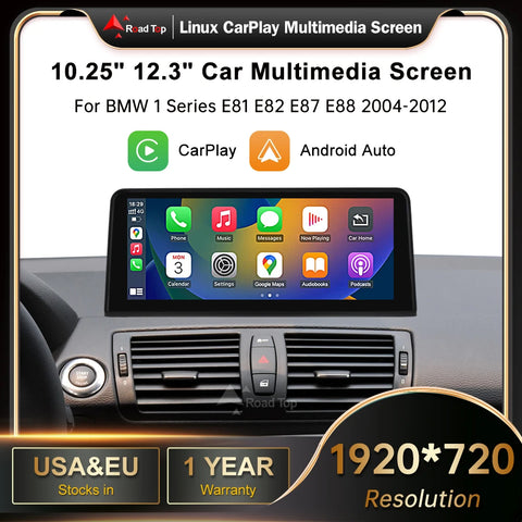 Wireless CarPlay Android Auto Screen for BMW 1 Series 2004-2012 Portable CarPlay Screen wincago