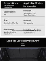 Xpeng G6 2023 2024 Xiaopeng G6 Waterproof Trunk Mat Dirt Proof Car Trunk Pad Modification