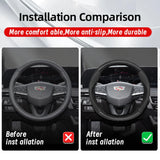 Matte Carbon Fiber Steering Wheel Cover for Cadillac Car Interior Accessory Hocasen