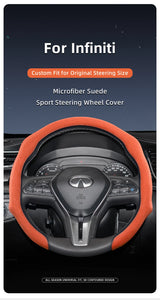Premium Suede Snap-On Wheel Cover for Infiniti Q50 Car Interior Accessory Hocasen