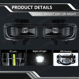 LED Fog Lamp Assembly with DRL for Ford F-150 2024-2025 Car Interior Accessory MAGIC COLORM