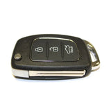 For Hyundai I10 I20 I40 IX35 Santa Fe Remote Fob RFC 3 Button Flip Key Case Car Key Shell Case 3 Button Case Car Key Shell Ca