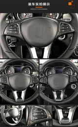 For Mercedes Benz Class A B C E GLE CLA GLC GLA GLS Steering Wheel Trim Strip Decorative Frame Interior Modification Interior