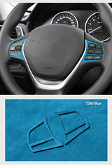 For BMW F20 F21 F30 F34 Steering Wheel Trim Frame Sticker Car Premium Interior Tuning Accessories Made of Alcantara Customizable
