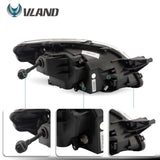 Black Projector Headlights with DRL for Vios Yaris 05-13 Car Interior Accessory Vland
