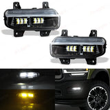 LED Fog Lamps with DRL for Dodge Ram 1500 2019-2024 LED Ambient Light MAGIC COLORM