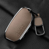 Aluminum Alloy Goatskin Car Key Case Cover for BMW G38 G12 F49 i20 G07 G08 1 5 7 Series x1 x5 x7 ix XM i7 M760 Keychain