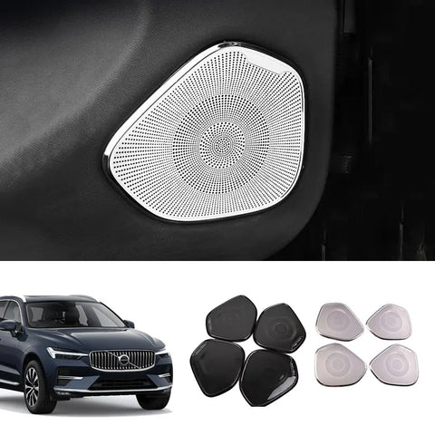 Stainless Steel Speaker Cover for Volvo XC60 2018-2026 Car Interior Accessory LINGLUYANG
