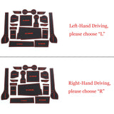 Car Gate Slot Cup Mat for ISUZU D-MAX 2021 - 2024 DMAX Anti-Slip Door Groove Pad Interior Accessories Non-Slip Coaster Anti-S