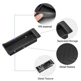 Smabee Car Second Row Armrest Storage Box Car Tray Organizers Accessories for Honda Pilot 2023-2025, Black TPE Car Second Row