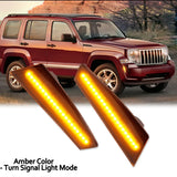 Amber/White Side Marker Lights for Jeep Liberty 08-12 Car Interior Accessory iJDM