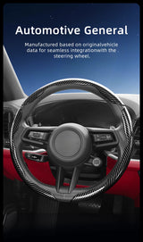 Universal D-Shaped Carbon Fiber Steering Wheel Wr Car Interior Accessory Hocasen