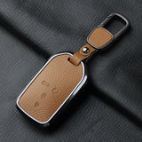 Metal and Leather Car Key Case Cover for Honda CRV and Civic Models
