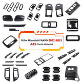 Carbon Fiber Door Trim Kit for Mitsubishi Pajero Car Interior Accessory HEBE