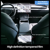 9H Tempered Glass Film for 2026 Tesla Model Y L 6 Seater Juniper Launch 16 inch Front Screen Rear Display Protector 2PCS Sets