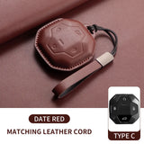 Leather Car Key Case Cover Shell For Chery Jetour Genesis X90 X70 X95 Traveller T2 Dashing X-1 Plus DTC IDM Protection Keychain