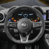 Anti-Slip Suede Steering Wheel Cover for Alfa Romeo