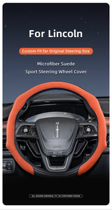 Lincoln Premium Suede Snap-On Wheel Cover Car Interior Accessory Hocasen