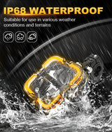 Motorcycle Headlight Fog Lights Led Auxiliary Driving Light Spotlight Emark Dual Color Flasher Moto Fog Lamp 12V Led Work Lig