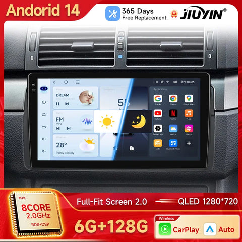 9-Inch Android 14 Head Unit for BMW 3 Series E46 1998–2006 Android Head Unit JIUYIN