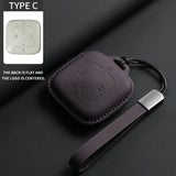 Leather Car Key Case Cover for Zeekr 7X Original Car Color Key Bag Cover Protection