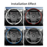 Carbon Fiber Steering Wheel Cover for Renault Clio Car Interior Accessory Hocasen