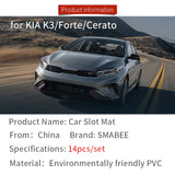 Anti-Slip Gate Slot Mat for Kia K3 FORTE Cerato 2021 - 2023 GT Non-Slip Door Groove Pad Cup Holder Interior Accessories Car I